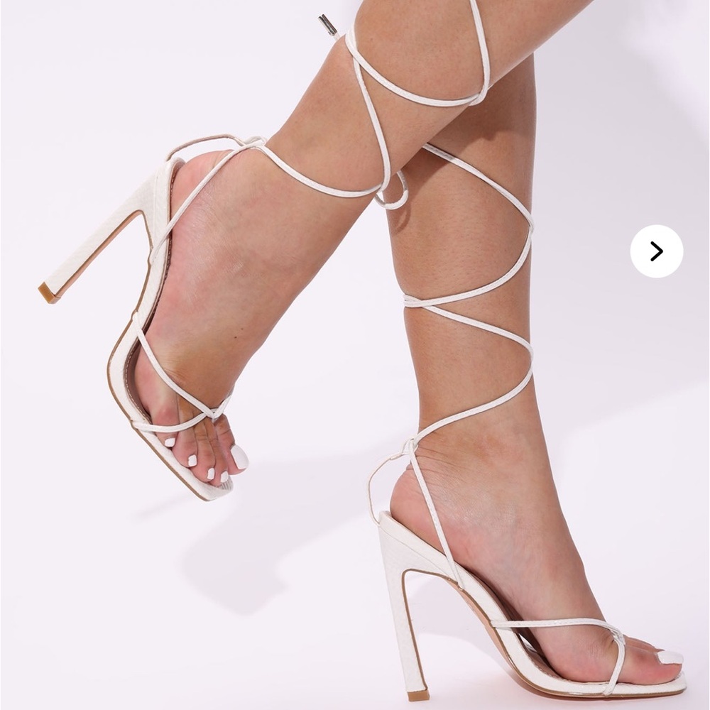 Fashion Nova - Heard Me Right Heels - White